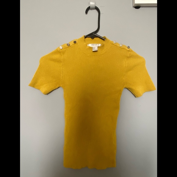 Forever 21 Mustard Yellow Mockneck - Picture 1 of 4